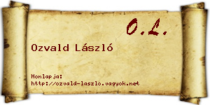 Ozvald László névjegykártya